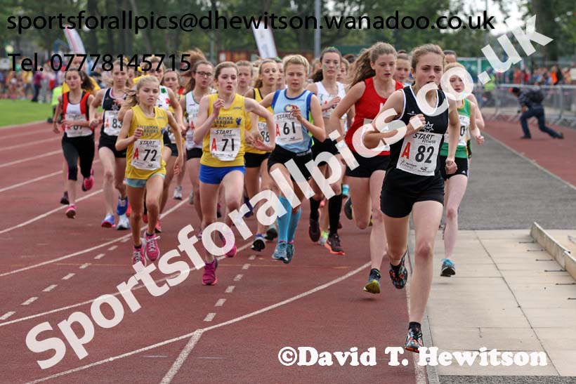 Girls under-15s, Northern Road Relays, Blackpool. Photo: David T. Hewitson/Sports for All Pics